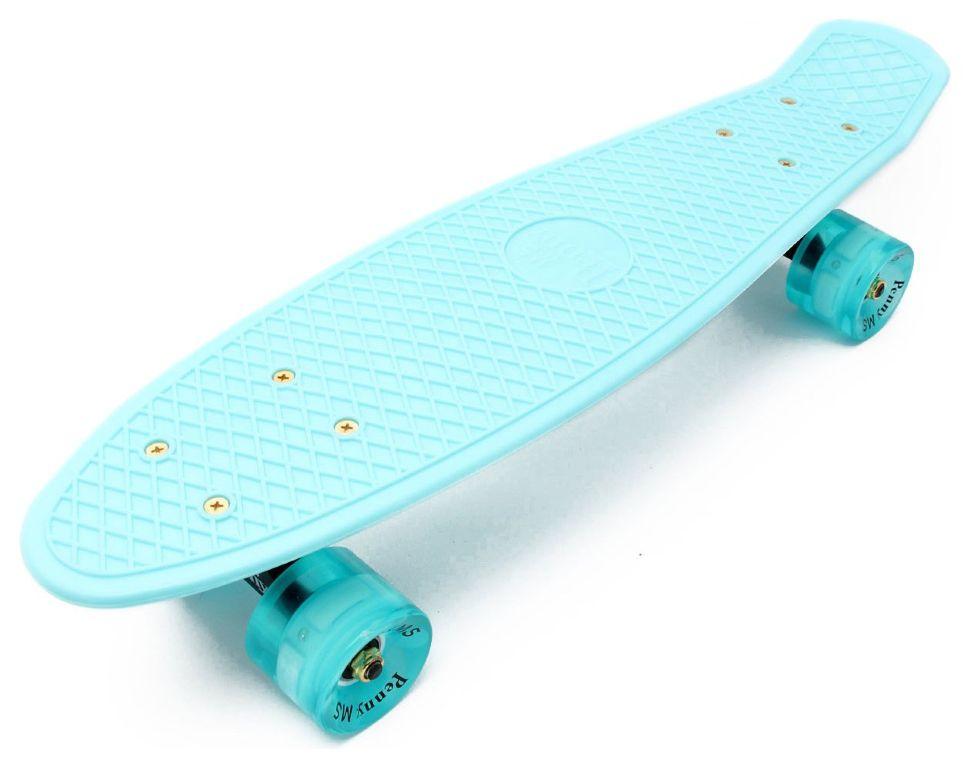 

Пенниборд Pennyboard Maraton Penny бирюзовый светящиеся колеса