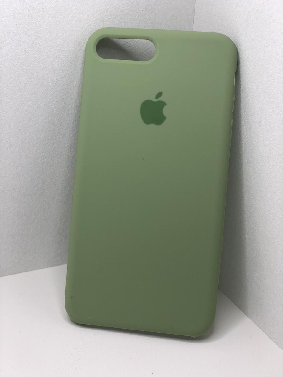 

Чехол Silicone case на Iphone 7 Plus(Зеленый / Spearmint)накладка мятный с подкладкой внутри