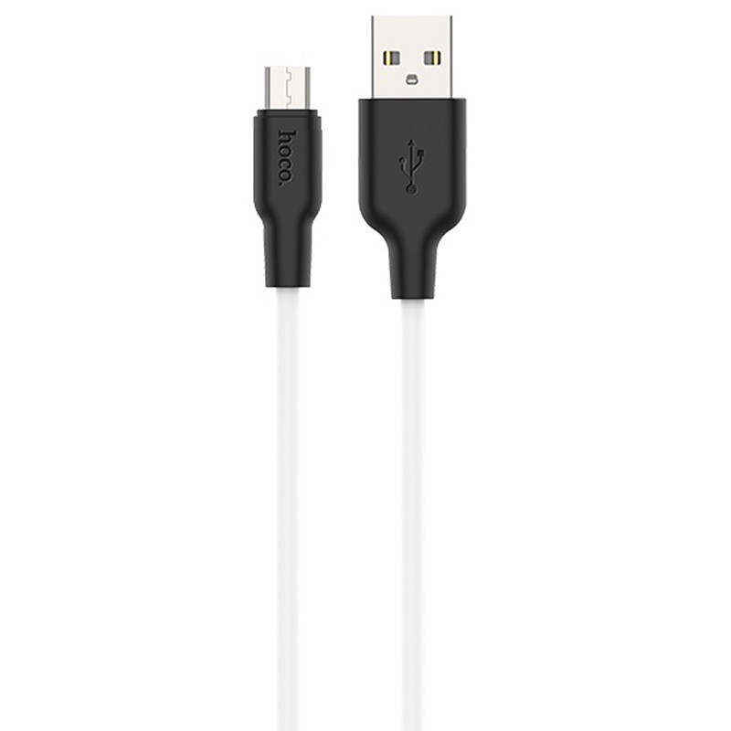 

Дата кабель Hoco X21 Plus Silicone MicroUSB Cable (1m), Черный / белый