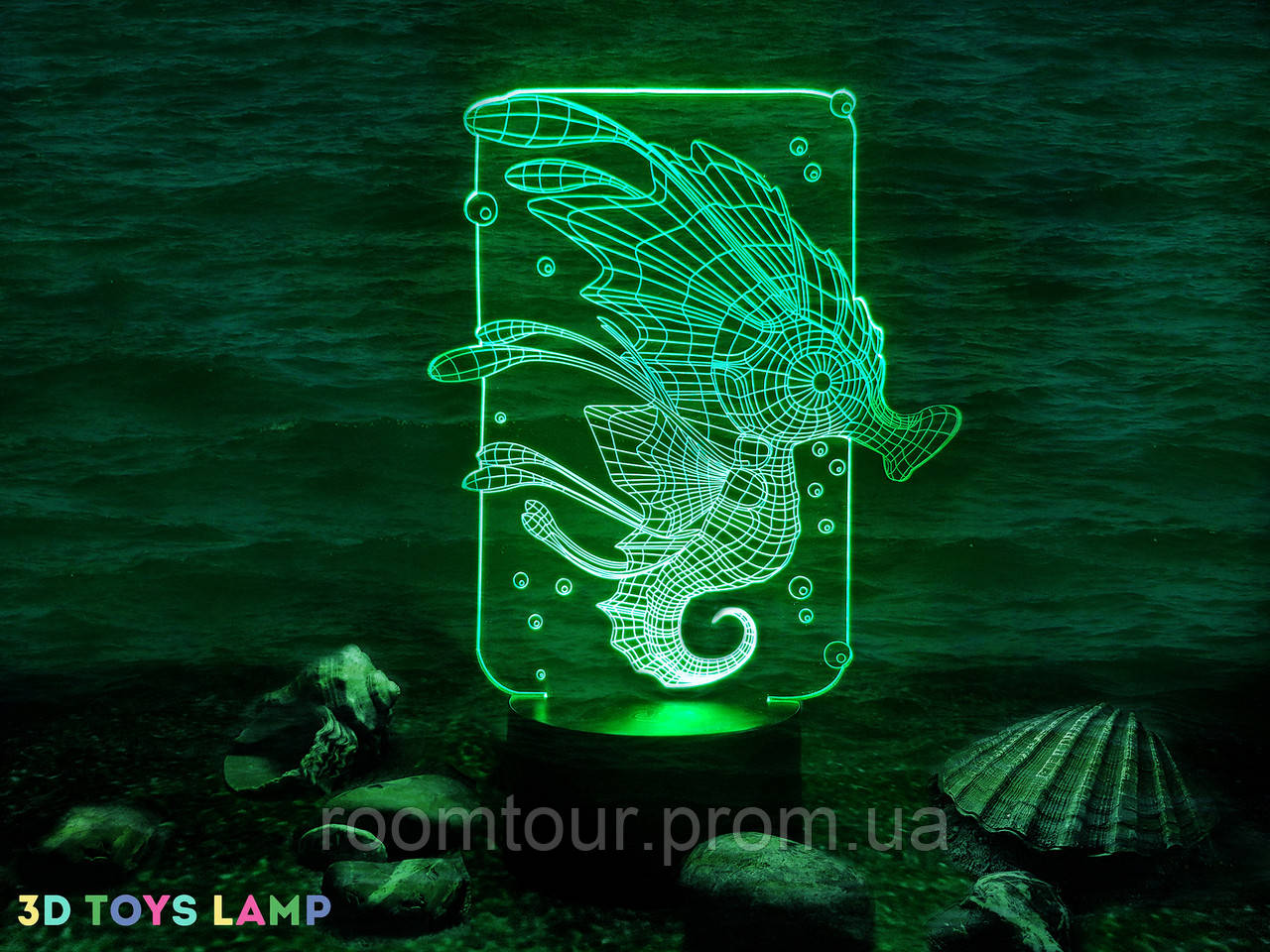 

Детский ночник - светильник "Морской конек" 3DTOYSLAMP