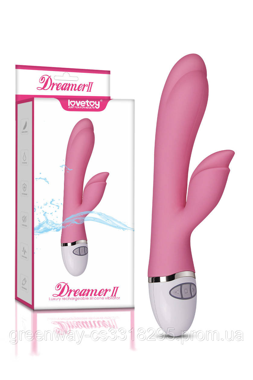 

Двухмоторный вибромассажер Dreamer II, Розовый