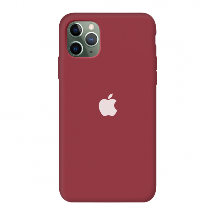 

Силиконовый чехол c закрытым низом Apple Silicone Case Deep Red для iPhone 11 pro