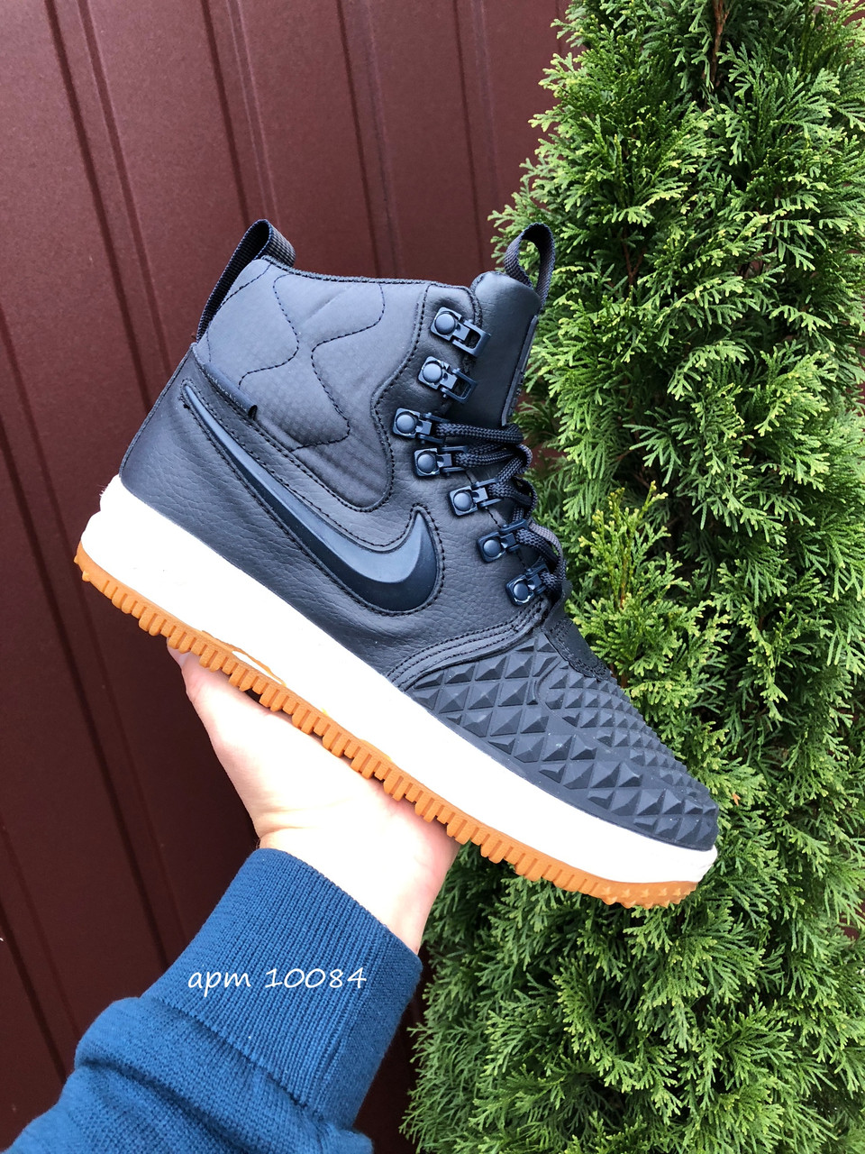 

Кроссовки мужские зимние Nike Lunar Force Duckboot синие, Найк, комбинированный верх, мех 100%. Код SD-10084 45, Синий