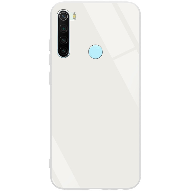 

TPU+Glass чехол GLOSSY для Xiaomi Redmi Note 8, Белый / white