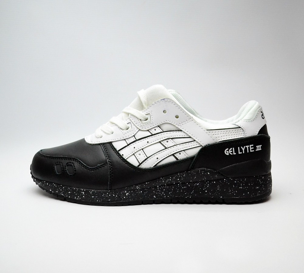 

Asics Gel Lyte III Black Leather кроссовки, Чёрно-белый