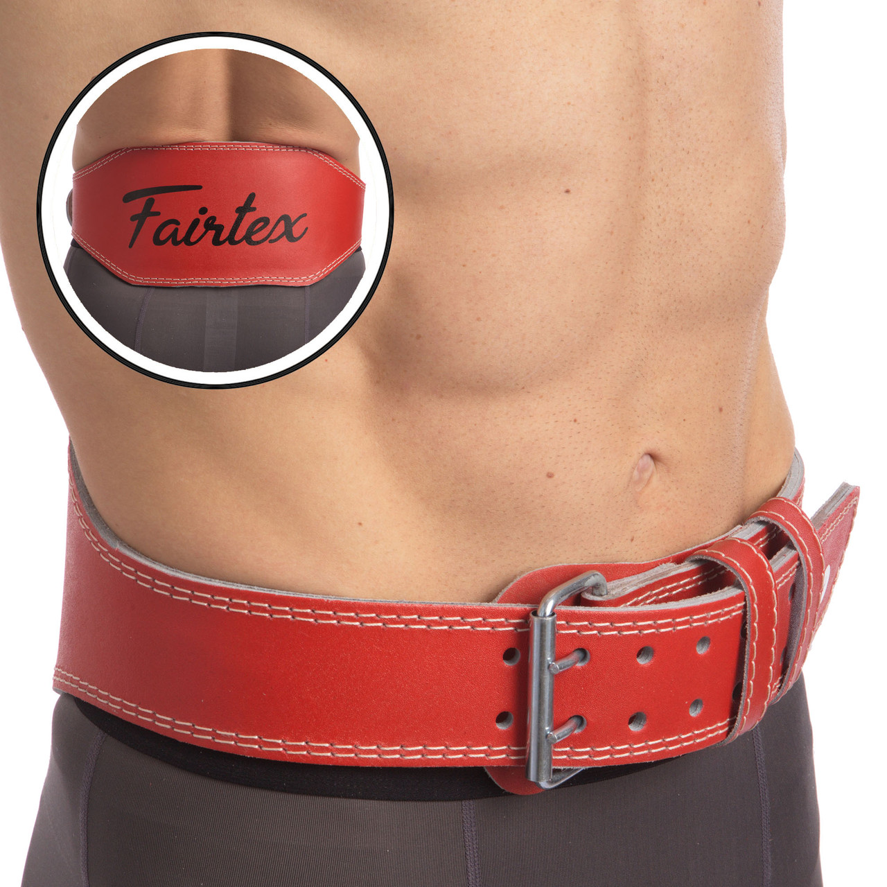 

Пояс атлетический кожаный FAIRTEX 167076 (ширина-6in (15см), р-р S-XL, с подкладкой для спины, красный)