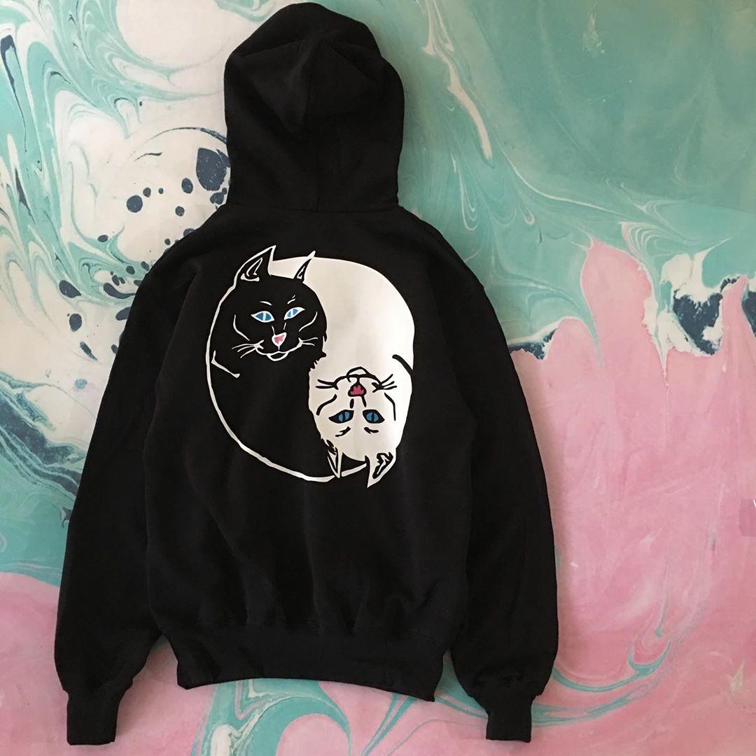 

Толстовка чёрная RipNDip инь янь | худи рипндип | кенгурушка, Разные цвета