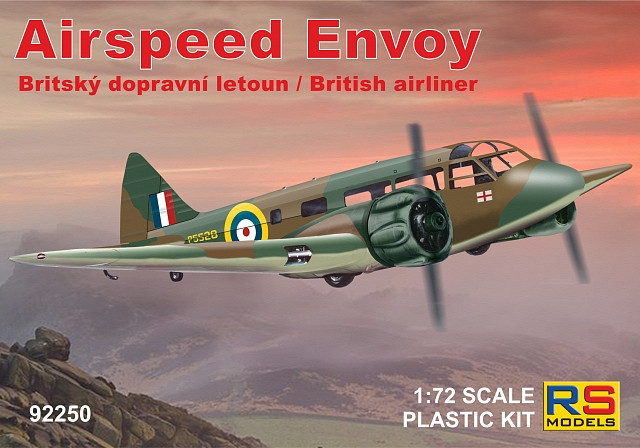 

Пластикова модель 1/72 RS models 92250 Британський літак Airspeed Envoy British Airliner