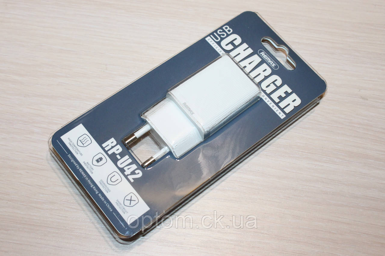 Зарядний пристрій Remax RP-U42-EU USB 2.1 A