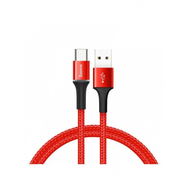 

USB кабель Baseus halo data HW flash charge cable USB For Type-C 40W 1m Red, Красный