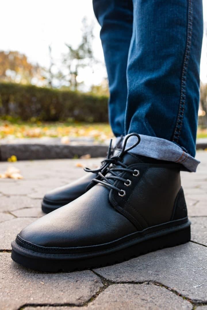 

Мужские зимние ботинки UGG Neumel Black / Угги Ноймал Черные 43