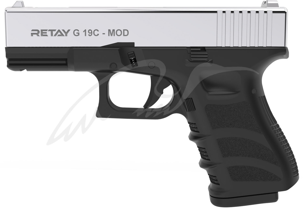 

Пістолет стартовий Retay G 19C кал. 9 мм. Колір - nickel.