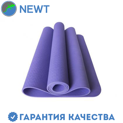 Коврик для фитнеса (йога-мат) с чехлом Newt TPE Eco 6 мм, фиолетовыйНет в наличии