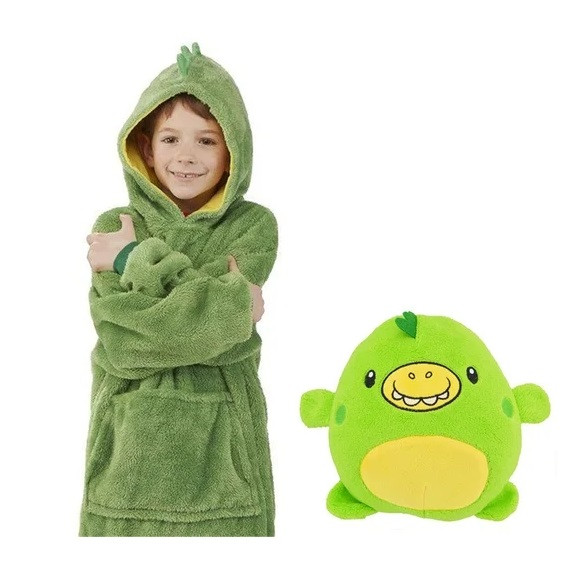 

Толстовка с капюшоном худи Huggle Pets трансформер в игрушку SKL11-276471, Зеленый