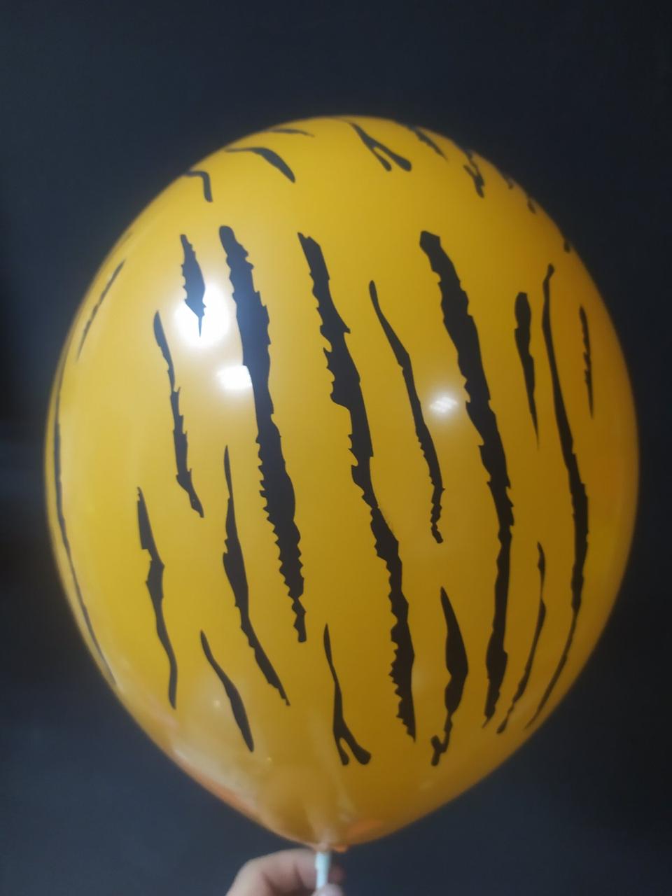Латексный шар принт Тигр оранжевый 007 12 "30см Belbal ТМ" Star "