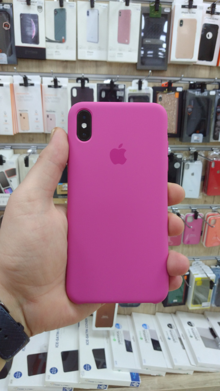 

Чехол Original (High Copy) для iPhone XS MAX, силиконовый, Малиновый