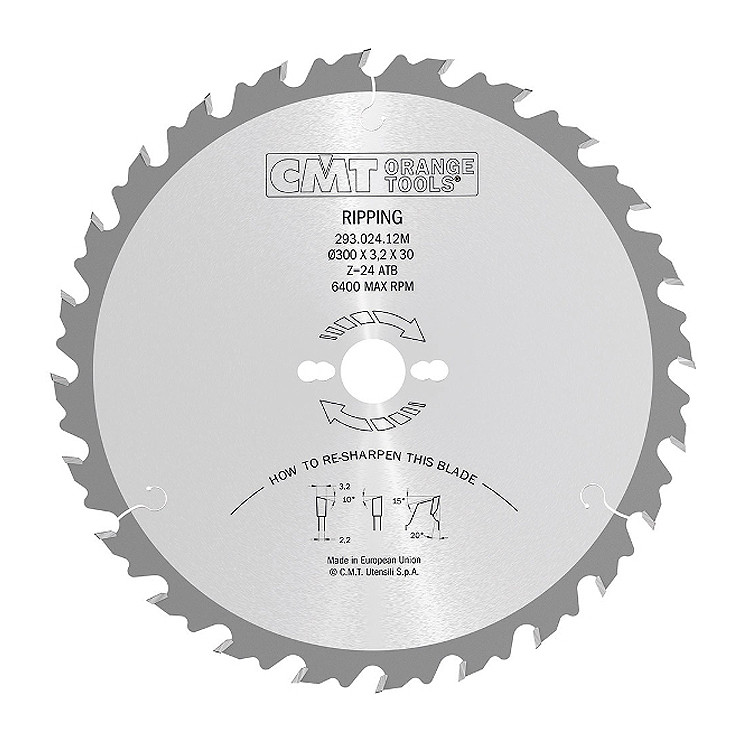 

Диск пильный CMT 300х30мм Z24 дерево