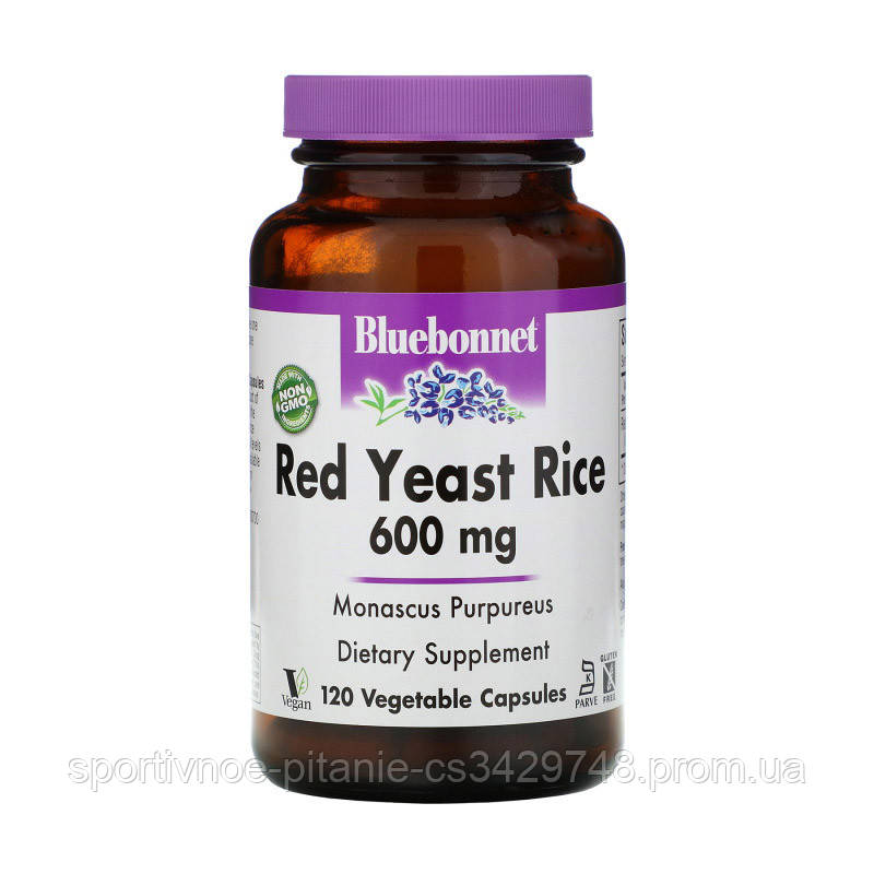 

Витамины и минералы Bluebonnet Red Yeast Rice 600 mg, 120 вегакапсул