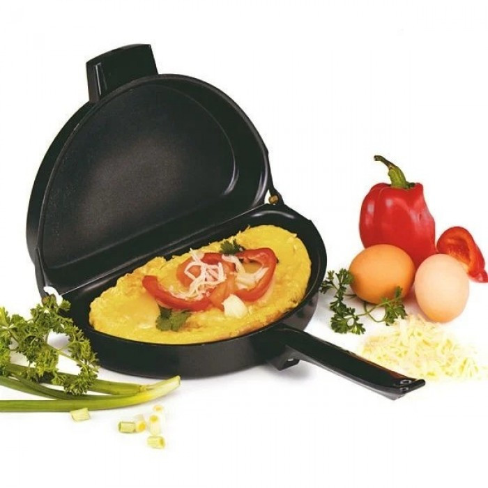 

Двойная сковорода для омлета антипригарная Folding Omelette Pan