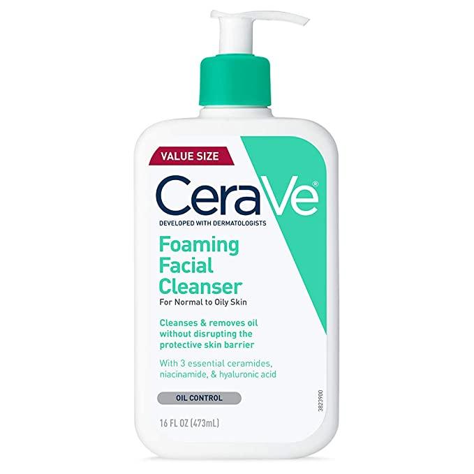 

Пенка для умывания для нормальной и жирной кожи CeraVe Foaming Facial Cleanser For Normal to Oily Skin, 473 мл