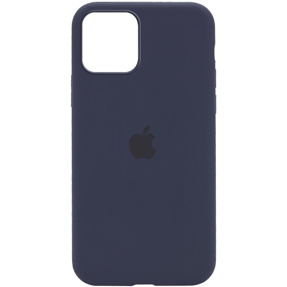 

Чехол силиконовый на айфон Silicone Case для iPhone 12 mini закрытый низ midnight blue темно синий