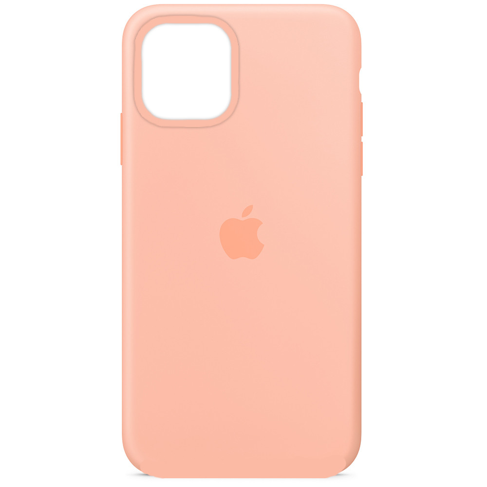 

Чехол силиконовый на айфон Silicone Case для iPhone 12 Pro Max закрытый низ peach оранжевый