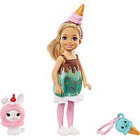 Лялька Barbie Сім'я Челсі в тематичному костюмі Морозиво GHV69/GHV72, фото 1