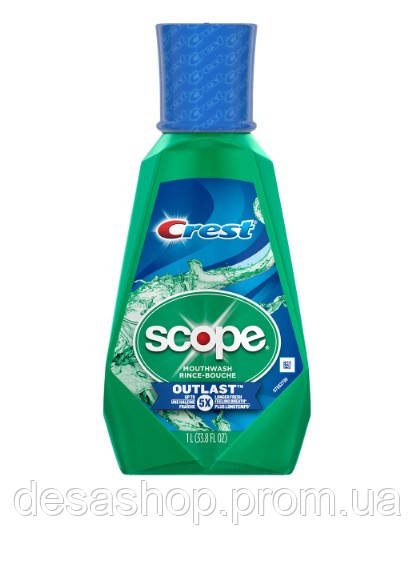 

Ополаскиватель Crest scope mouthwash rince-bouche outlast, 1000мл