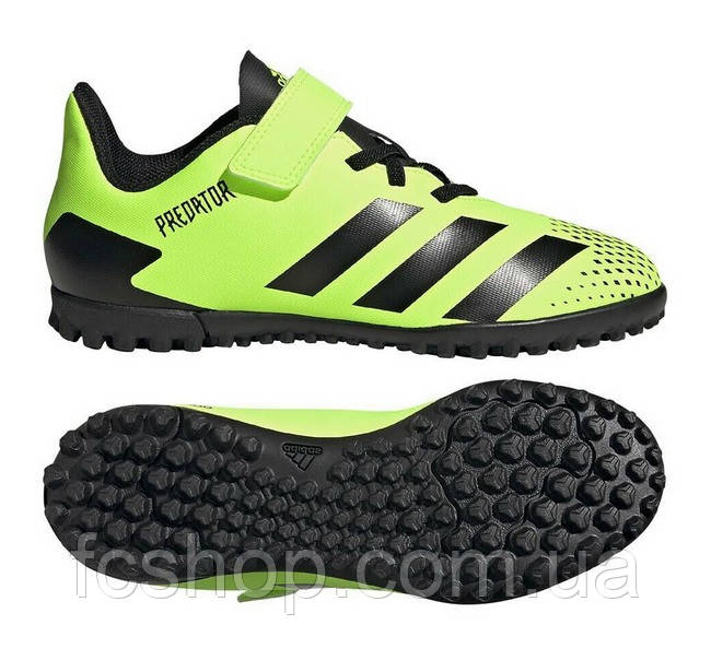 

Детские футбольные сороконожки Adidas PREDATOR 20.4 H&L TF Precision to Blur FW9780