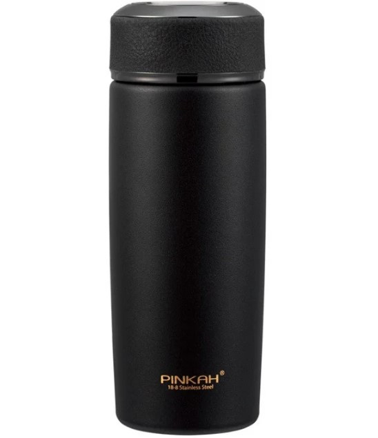 

Термос для заваривания чая, кофе Pinkah PJ-3563, 420 мл, оснащен ситечком, черный