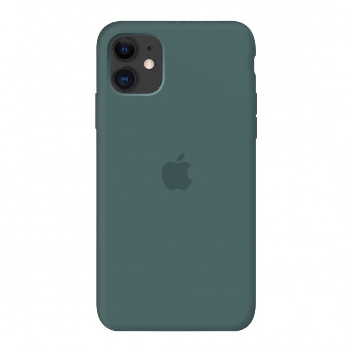 

Силиконовый чехол c закрытым низом Apple Silicone Case Pine Green для iPhone 11