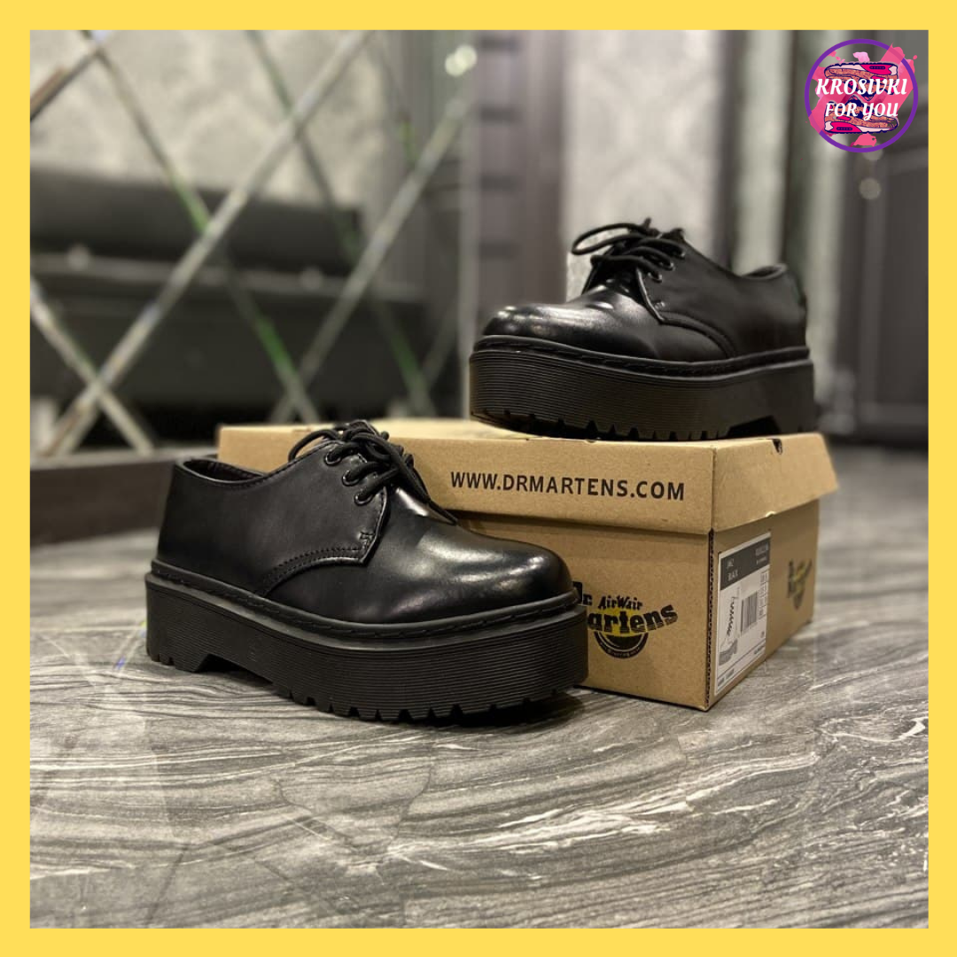 

Женские туфли Dr Martens 1461 Platform Mono Black (Черный)