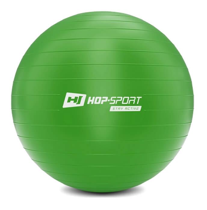 

Фитбол для йоги и фитнеса 75 см Hop-Sport зеленый + насос для дома и спортзала с нагрузкой до 100 кг