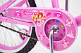 Испанский  детский розовый  велосипед для девочки  PRINCESS 18 дюймов от 6 лет с корзинкой и багажником, фото 7
