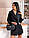 Платье - пиджак короткое черное с бахромой из страз на карманах (р. 42-44) 5PL1913, фото 3