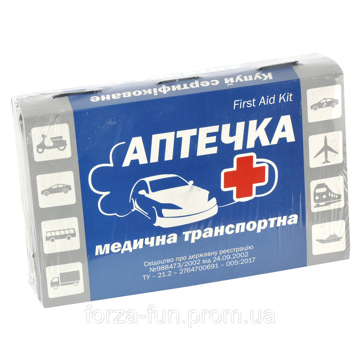 

Аптечка АМА-1 (до 9 человек) Бокс Черный "First AID Kit" / Сертиф.+справочник мед.помощи (20шт/ящ