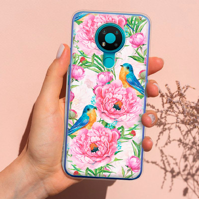 

Чехол Nokia 3.4 с принтом Birds and Flowers