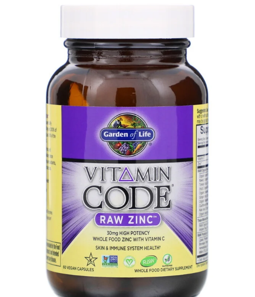 

Цинк витамины Garden of life Vitamin Code iHerb 60 капсул