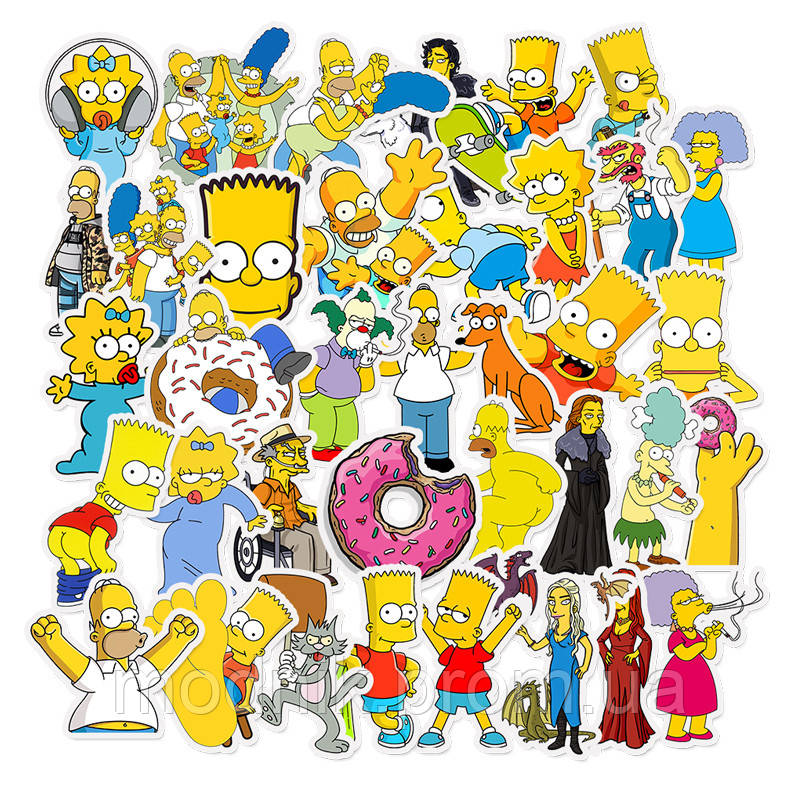 

Наклейки Classic Fashion Simpsons Симпсоны 50 шт AJSimps, КОД: 2399926