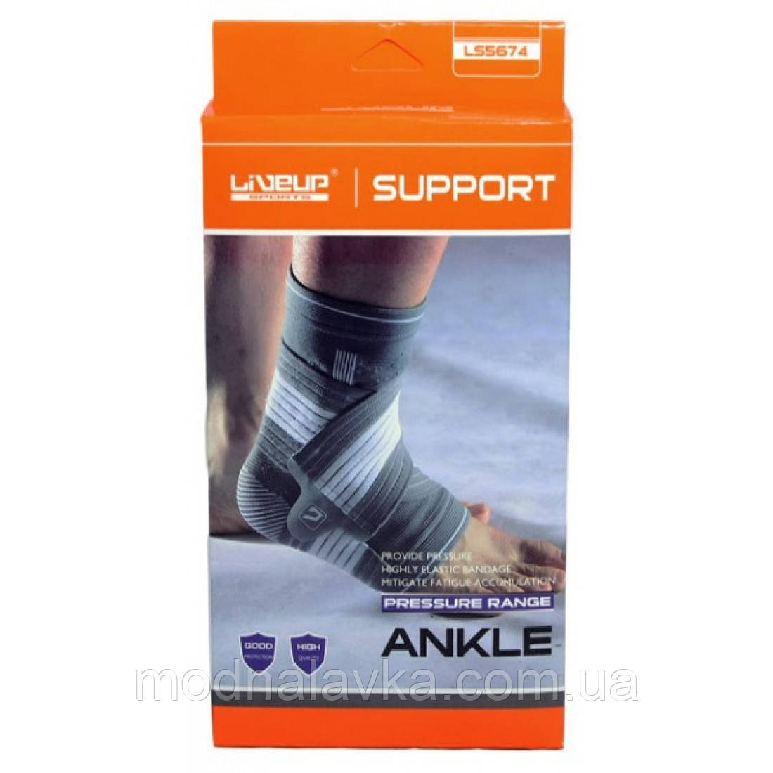 

Фиксатор лодыжки LiveUp Ankle Support S Grey LS5674, КОД: 1827168