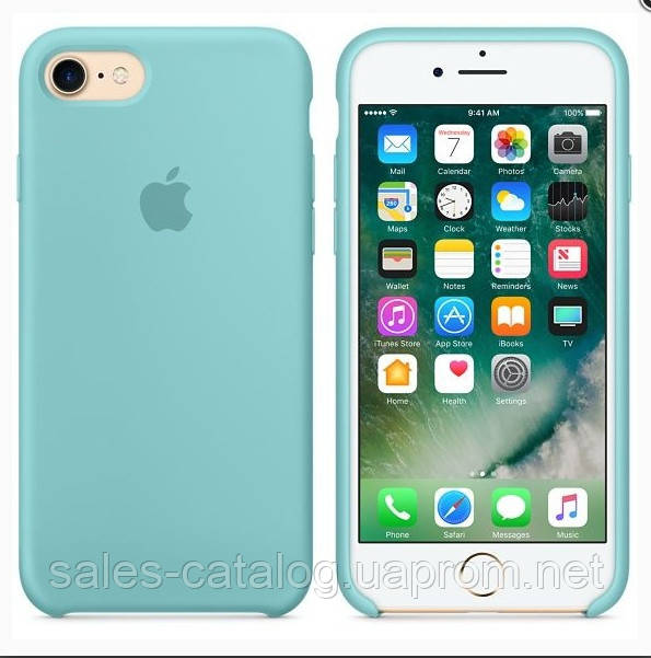 

Силиконовый чехол Silicone Case для iPhone 7 8 Бирюзовый 11189, КОД: 1844319, Turquoise