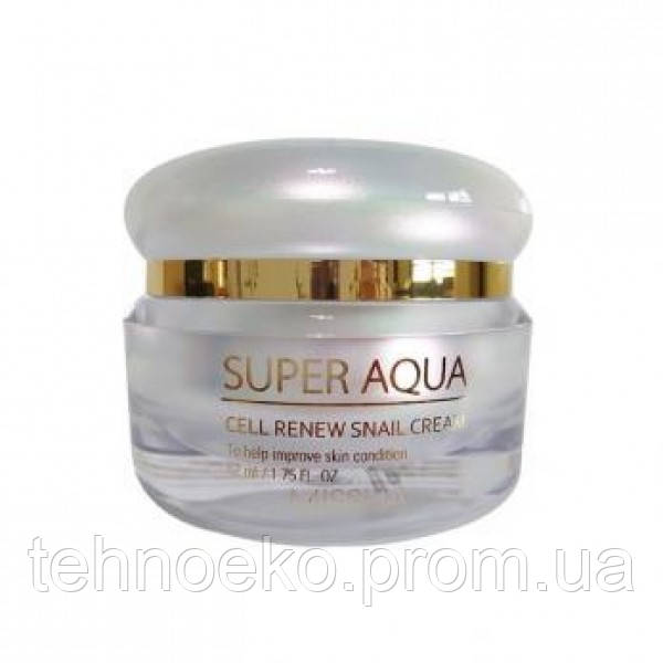 

Крем для лица с экстрактом слизи улитки Missha Super Aqua Cell Renew Snail Cream 52 мл 8809530039, КОД