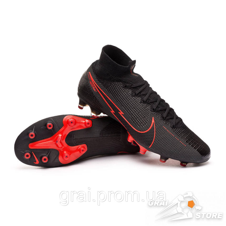 

Бутсы Nike Mercurial Superfly VII Elite AG-PRO Black/Dark Smoke Grey/Red, 225