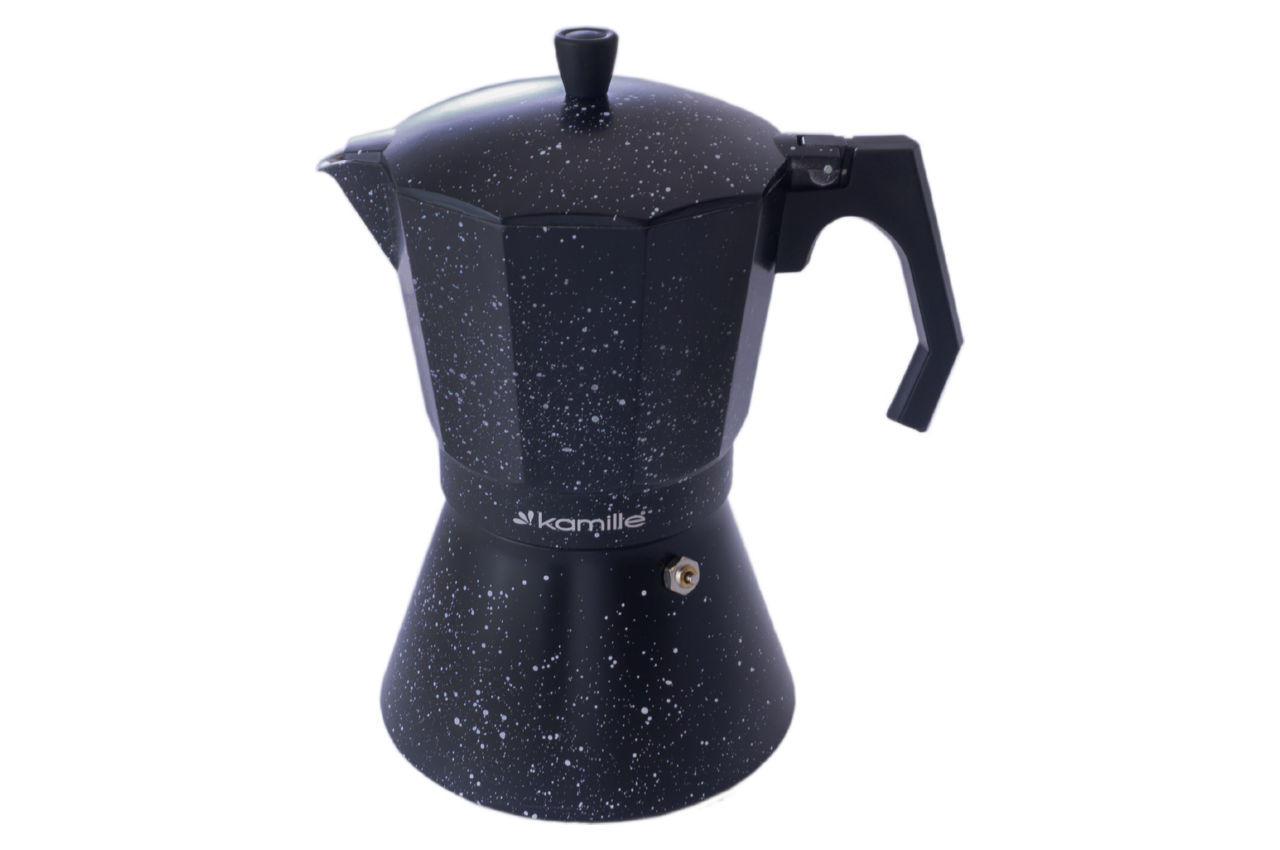 

Кофеварка гейзерная алюминиевая Kamille - 600 мл мрамор (2514MR), (Оригинал)
