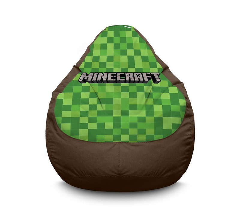 

Кресло мешок iPuff "Minecraft" Оксфорд XXL (90х125 см) Коричневый