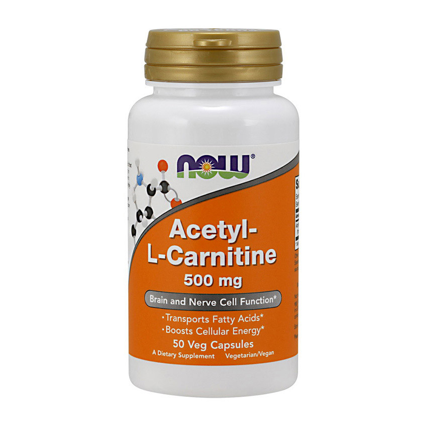 

Ацетил Л-карнитин Now Foods Acetyl-L-Carnitine 500 mg(50 капс) нау фудс