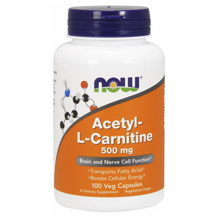 

Ацетил Л-карнитин Now Foods Acetyl-L-Carnitine 500 mg (100 капс) нау фудс