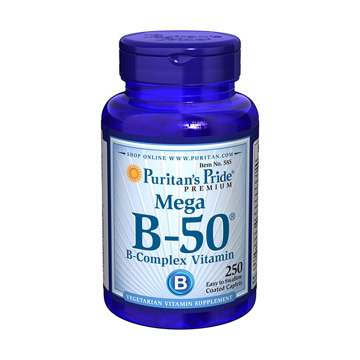 

Комплекс витаминов группы Б Puritan's Pride Mega B-50 B-Complex Vitamin (250 капс) пуританс прайд