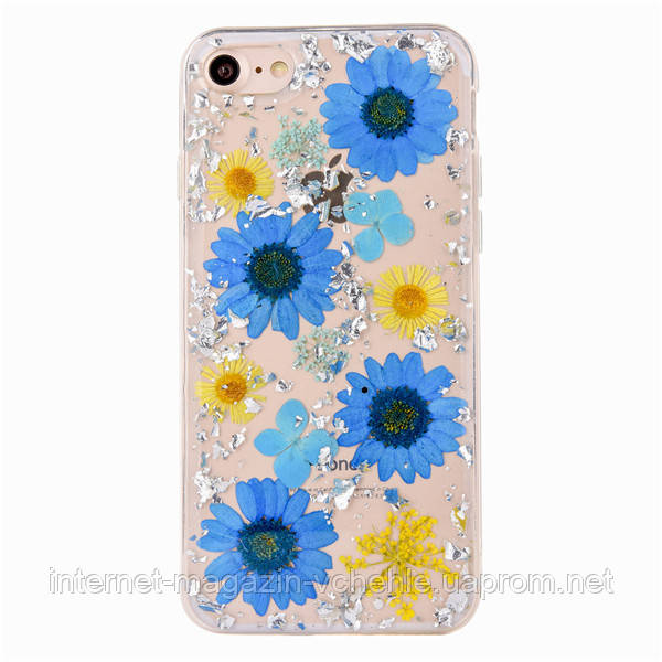 

TPU чехол "Flowers and tinsel " для Apple iPhone 7 / 8 (4.7") (Маргаритки синие) 580061