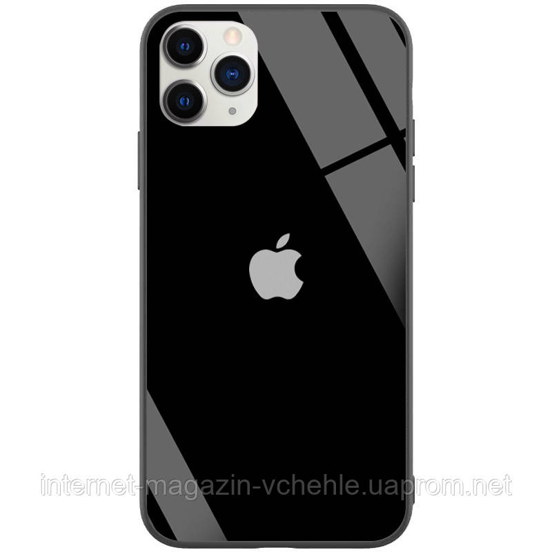 

TPU+Glass чехол GLOSSY Logo series для Apple iPhone 11 Pro (5.8") (Черный / Black) 788244